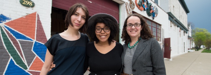 UB social work group photo at black business boom event.